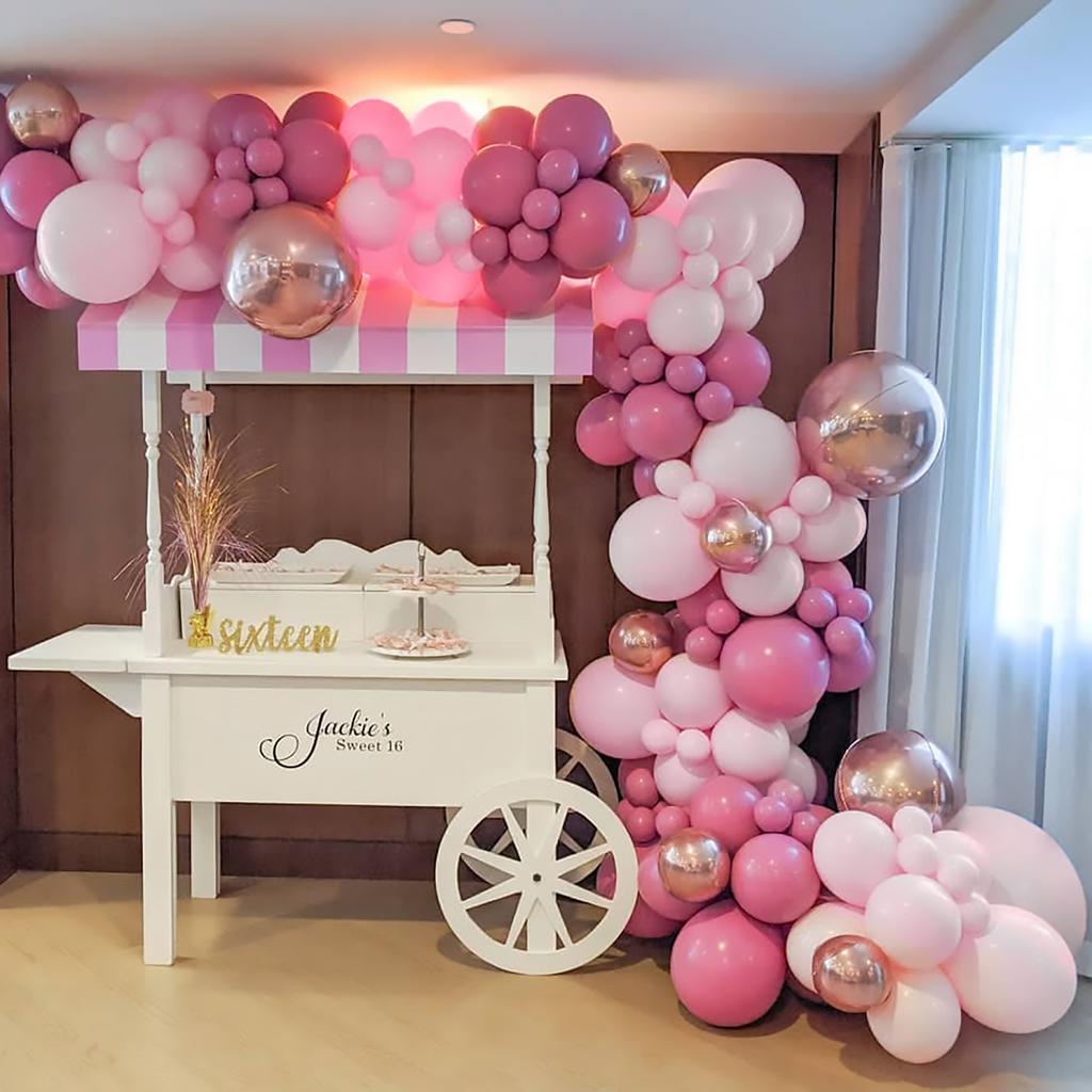 Rose Gold Balloon Garland Arch Kit Wedding Birthday Party Decoration Kids Adults Birthday Ballon Baby Shower Latex Baloon Chain