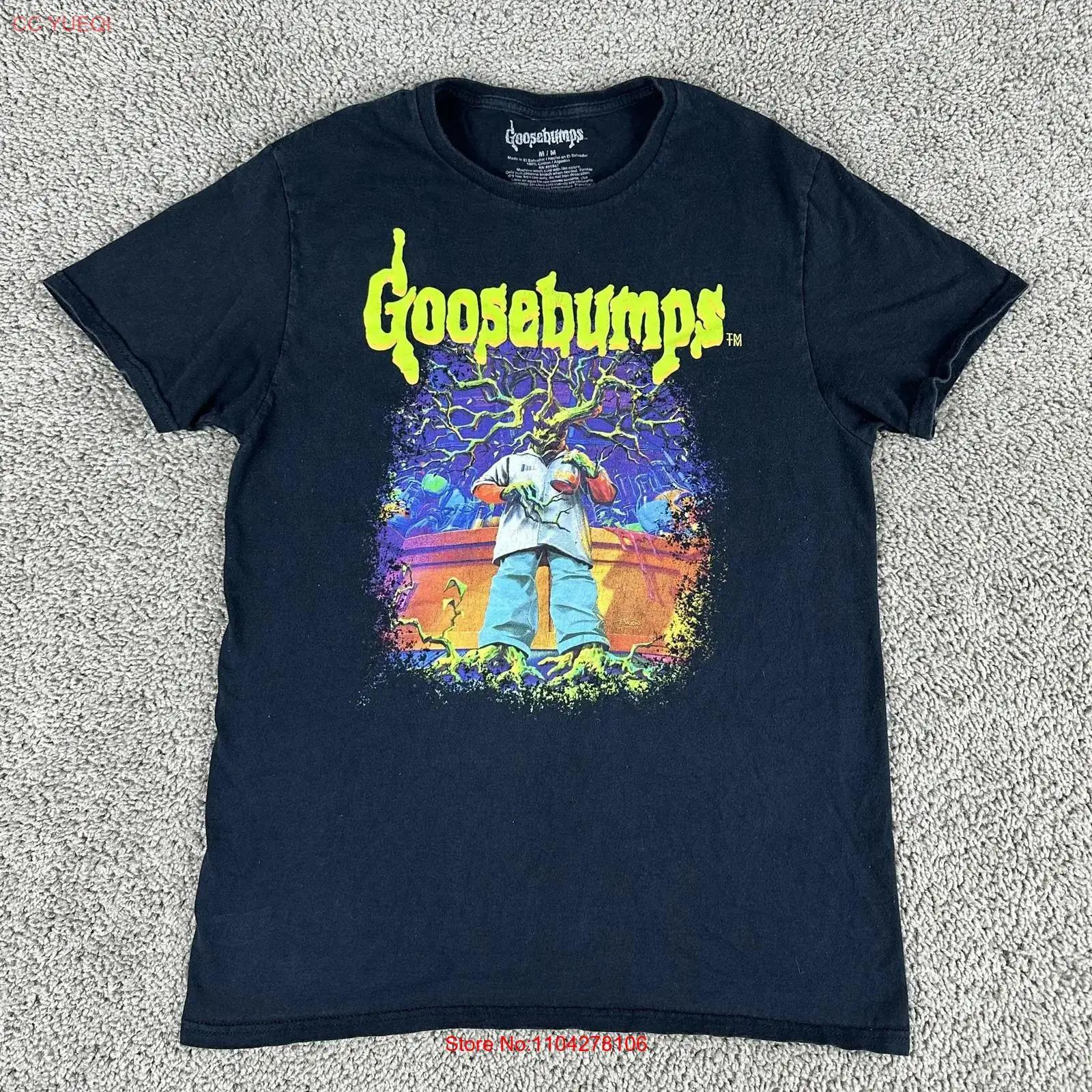 

Goosebumps T Shirt Mens Medium Black Horror TV Show R L Stine Monster vintage Washed Stylish homme Soft Casual graphic 5XL різнокольоровий
