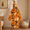 Kids Halloween Printed Flannel Romper Pajama Set for Fun Holiday Sleepwear