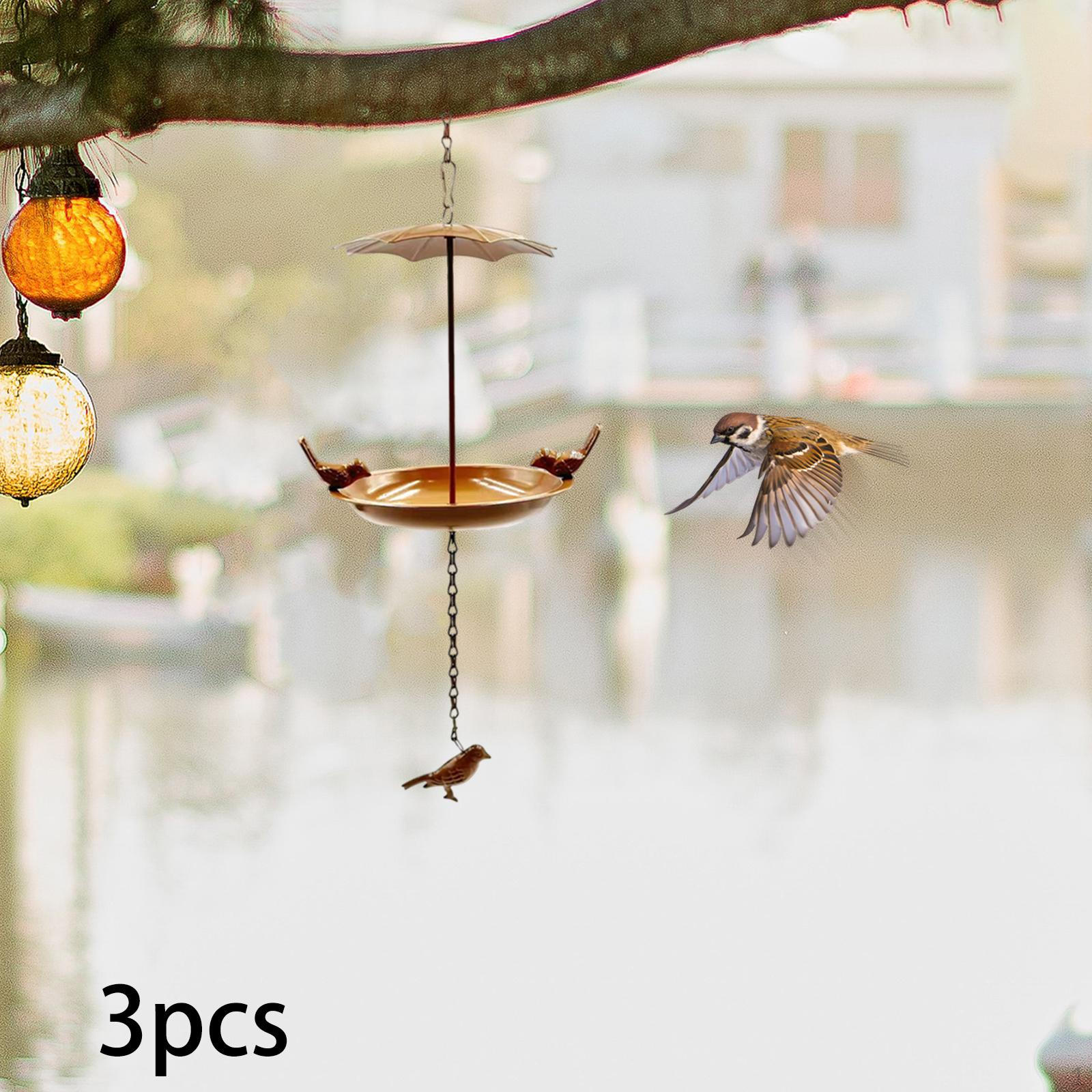 

3 шт. Висячі годівниці для птахів на відкритому повітрі Піднос для їжі Годівниця для колібрі Залізний садовий декор для кавовий