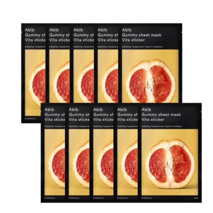 

Abib Gummy Sheet Mask Vita Sticker 27ml, 10 sheets, 1 box 10sheets