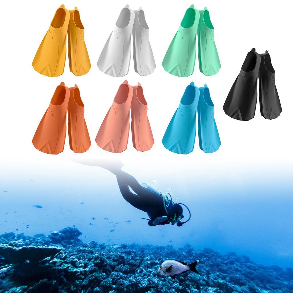Swim Training Fins Travel Size Flippers Professional Swimming Fins Comfortable Silicone Short Flippers for Women Man