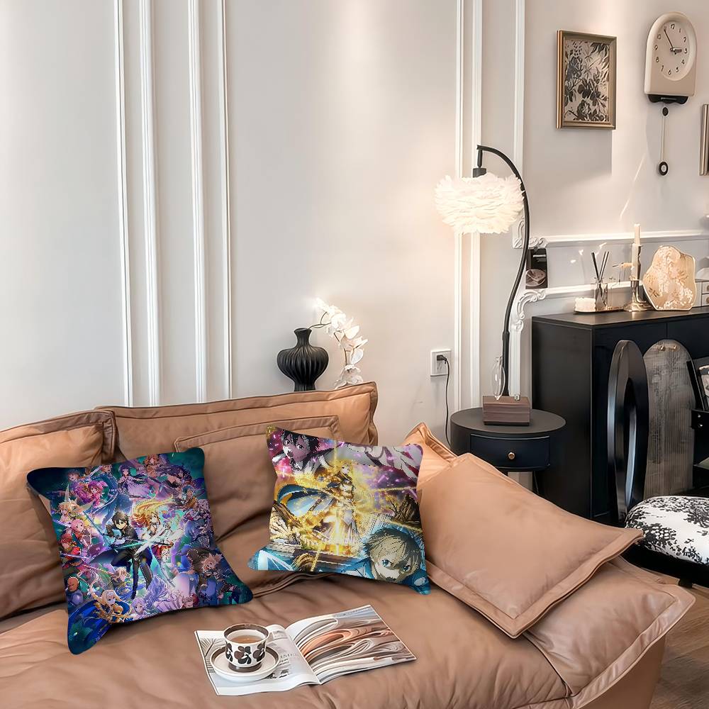 Anime S-Sword Art Online Pillow Cushion Cover Pillowcase Living Room Sofa Home Decor Customized