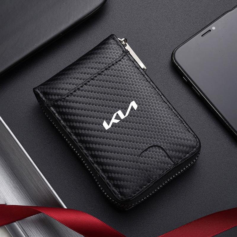 SBHX3 Cuir PU Porte-Documents de Conduite pour Voiture Carte d'Identité Portefeuille Étui Pour KIA KN Optima Rio Ceed Sportage Cerato Soul Forte Spectra