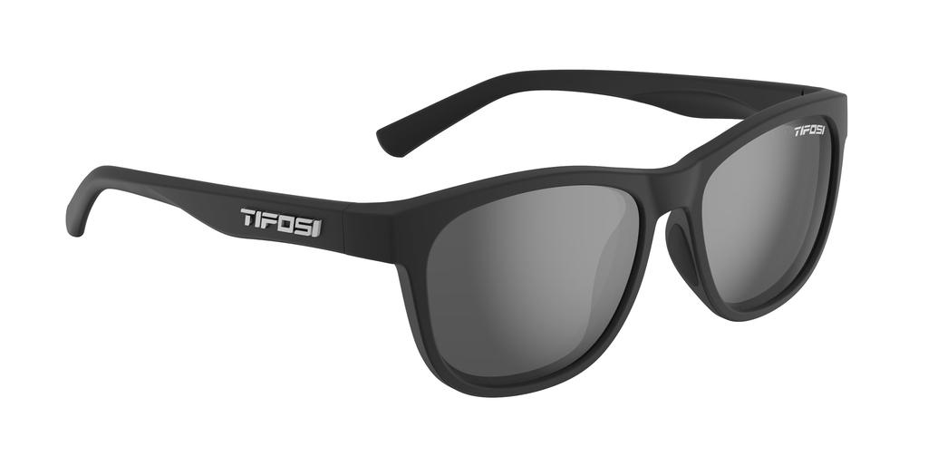 Tifosi Full Frame Retro Casual Swank Satin Black Smoke 1500500151 2-eye [Swank Polarized]