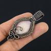 Pink Opal Handmade Gemstone Pendant, 999 Copper Wire Wrapped Pendant Unique Design Jewelry, For Women