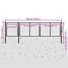 Steel Garden Gate 400 X 75 Cm Anthracite