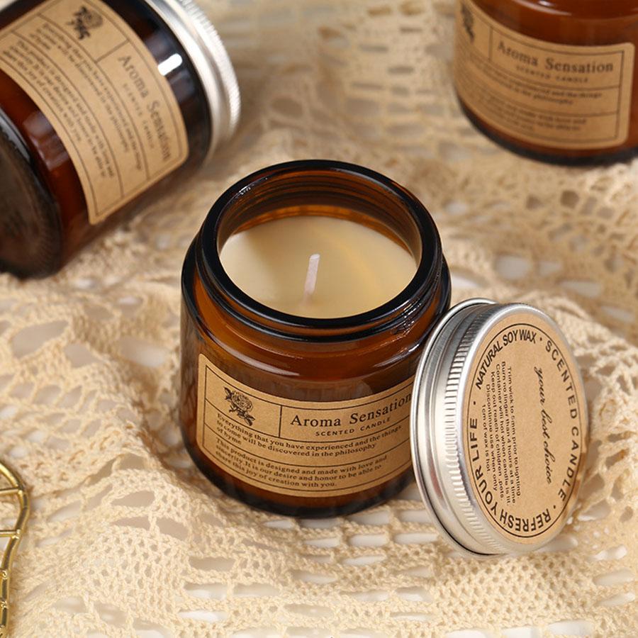 Handmade Aromatherapy Candles, Niche Tea Colored Cups, Smoke-free Romantic Scented Candles, Souvenir Ornaments