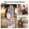 Mother Bag with Dual Handle Strap Large Capacity Multi Compartments Diaper Bag with Changing Pad Waterproof Organized Storage Bag for Baby Essentials