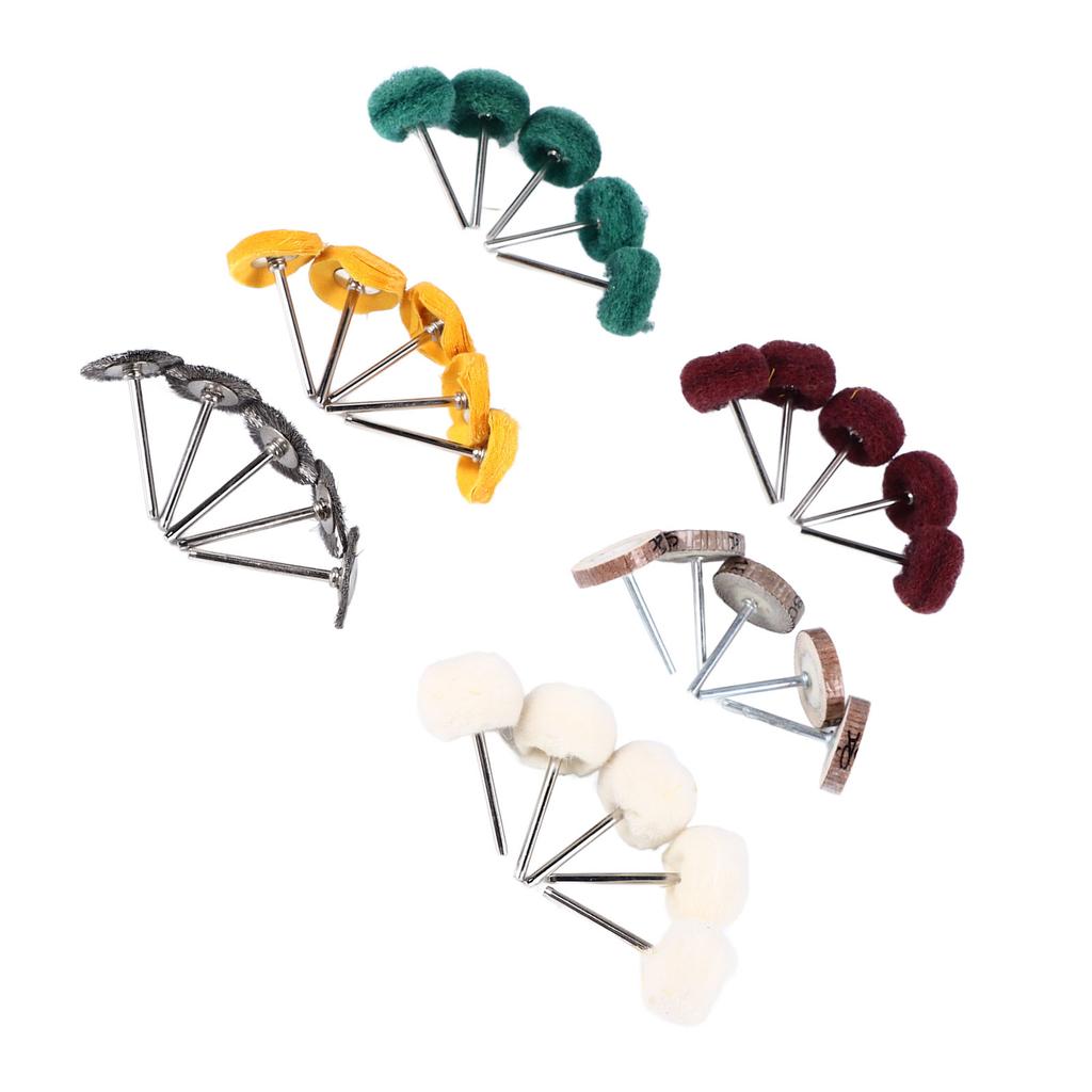 30 Stück Polier-Schwabbelscheiben-Set Metall-Rostentfernung mit 0,4 cm Schaft Power-Rotationswerkzeugteile