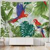 Tropical Plant Leaf Tapestry, Hippie Animal Bird, Wall Art Blanket, Living Room and Bedroom Decoration, Hanging Home Decoration
