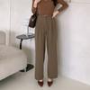 New Arrivals Open Run Women Two Pleat Wide Slacks Back Band Cozy Fit