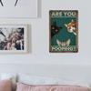 Funny Black Cat Pooping Vintage Tin Sign 8x12 Inches Retro Wall Decor for Bathroom, Home, Bar, Cafe, Novelty Gift