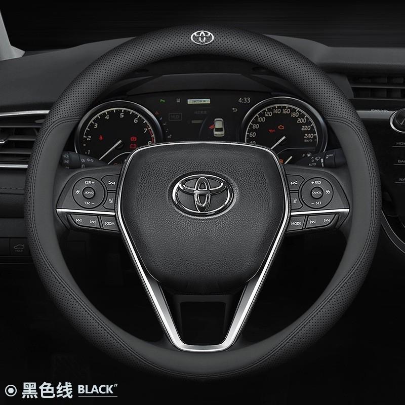 Ultra Thin Genuine Leather Steering Wheel Cover Toyota Corolla Camry Avalon C-HR RAV4 Highlander Levin Mark X Universal Fit