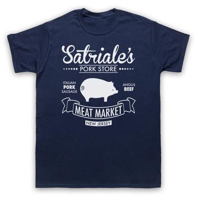 I SOPRANO SATRIALE'S PORK STORE HBO Maglietta Casual Girocollo in Puro Cotone