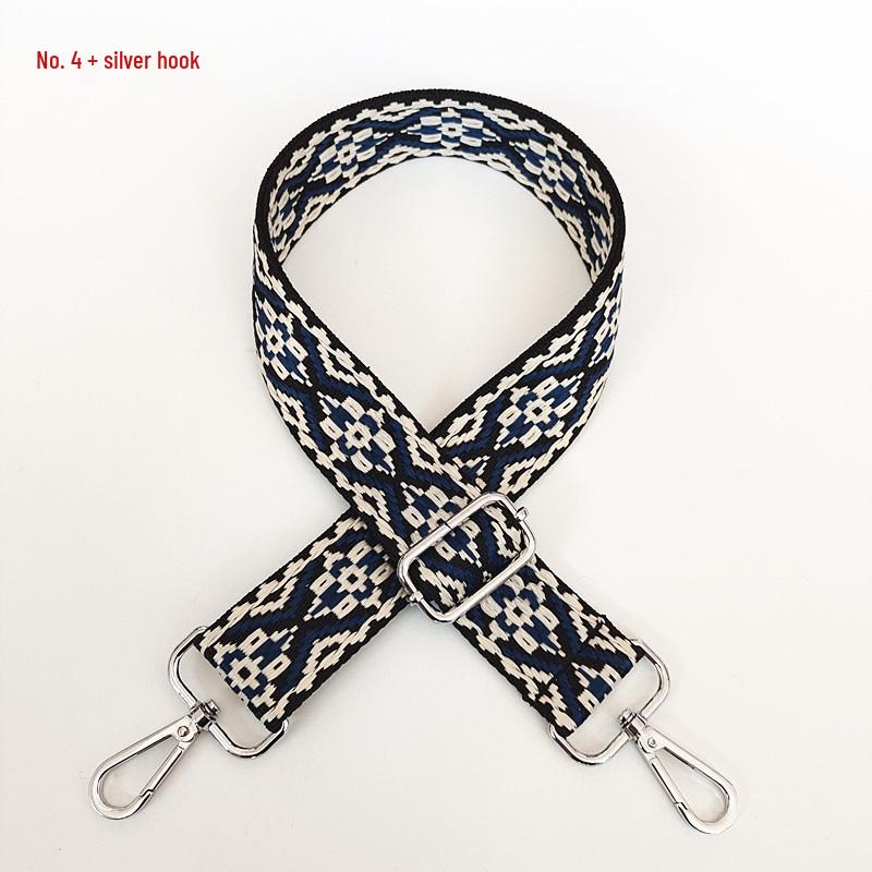 Colorful Jacquard Wide Shoulder Strap for Women's Bags - Canvas Crossbody and Backpack Accessory