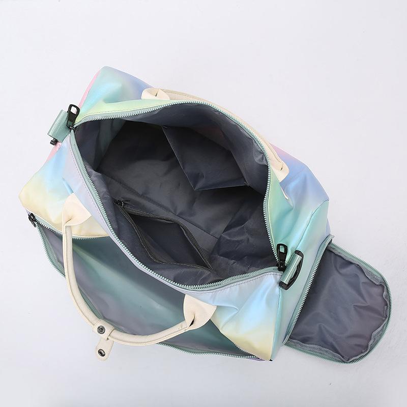 Gradually change fashion shoulder fitness bag new trend wet and dry separation yoga bag large capacity travel bag