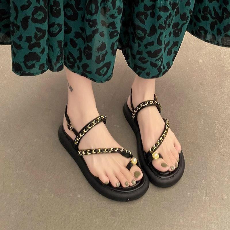 Super fairy fashion temperament versatile comfortable platform Roman shoes women 2025 new summer Internet celebrities word with sandals