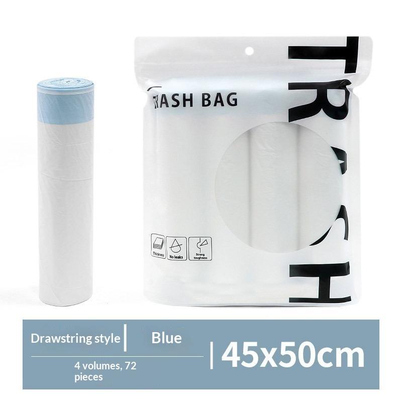 Drawstring Trash Bags Thickened Disposable Kitchen Garbage Can Liners With Handle For Home Office