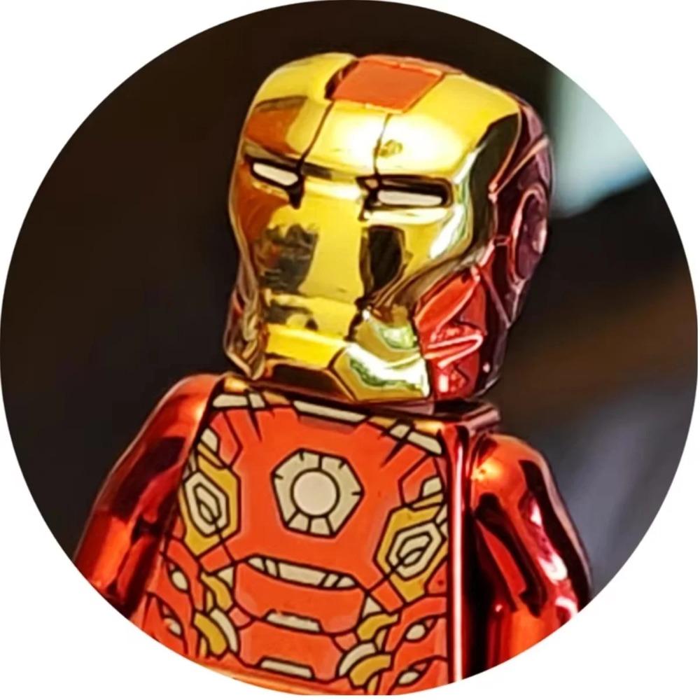 Electroplate Plating Chrome Mr Gold Building Blocks Golden Mini Action Figure Toys