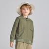Kids Boys Jacket Solid Color Zipper Windbreaker Long Sleeve Stand Collar Lightweight Breathable Outerwear For Spring Autumn Outdoor School Sports