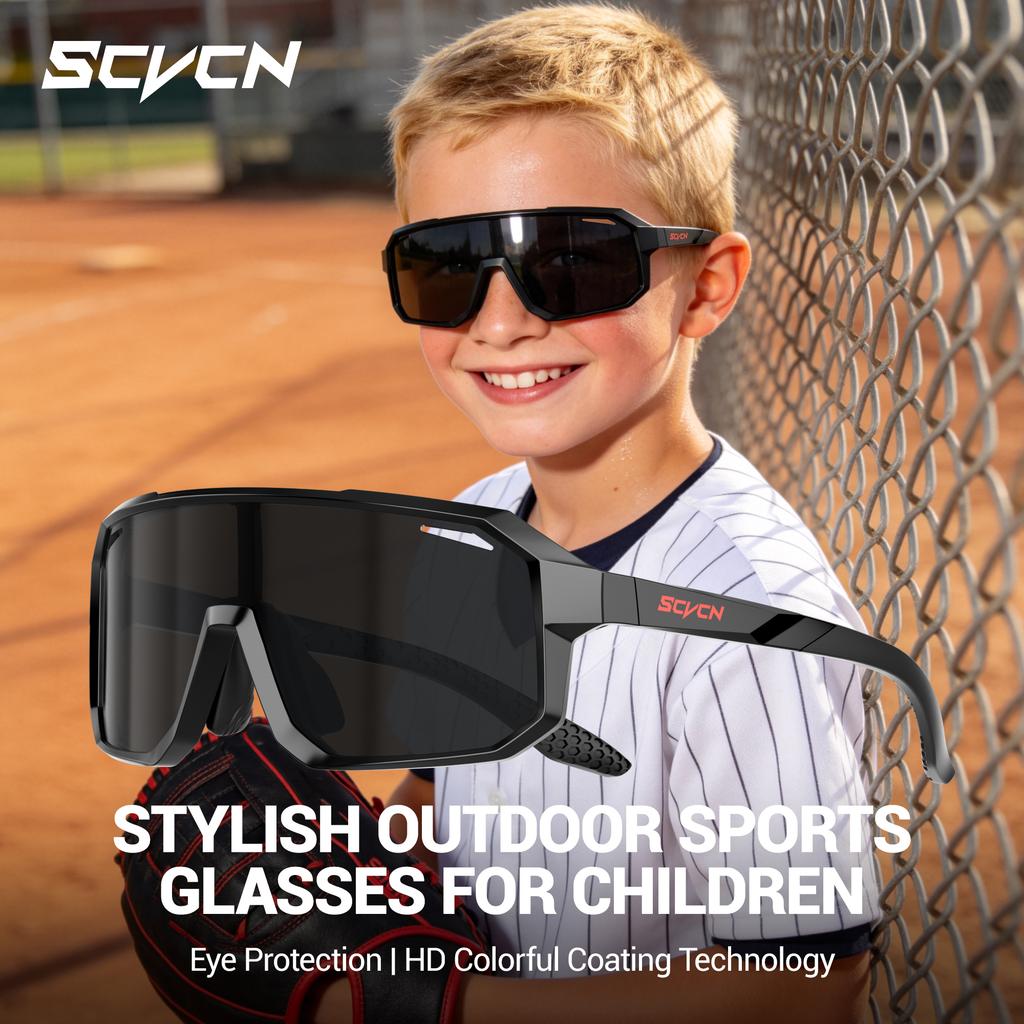SCVCN Teenager 8-15 Years Old Cycling Glasses Boys Girls Outdoor Sports Sunglasses MTB Road Bike Bicycle UV400 Windproof Goggles 7