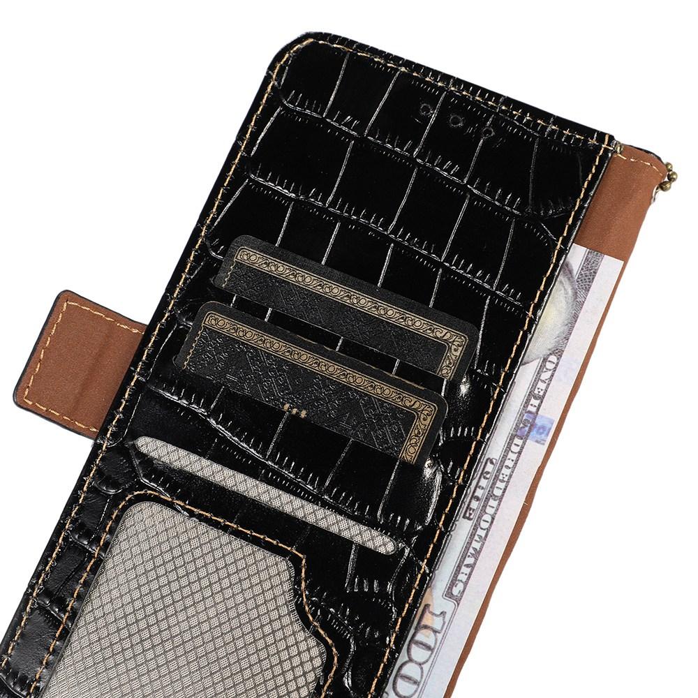 For Xiaomi Poco X7 Pro 5G Case Wallet Crocodile Texture Genuine Cow Leather Phone Cover