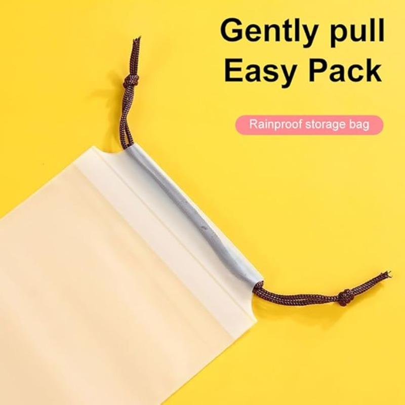 Transparent Waterproof Umbrella Bag Umbrella Storage Bag with Drawstring Reusable Portable Drawstring Bag for Home Storage