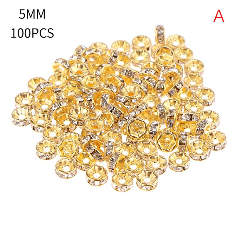 

.100 шт. 5/7/10 мм Диск-рондель из нержавеющей стали 316 Хрустальные бусины-разделители со стразами Для изготовления ювелирных изделий DIY Браслет