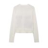 Womens Winter Casual Knit Cardigan Sweater With Jacquard Round Neck Short Length Soft Comfortable Fit Daily Wear