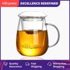 Chinese Style Tea Mug with Lid Filter 550ml.Coffee Cups Tea Set Mugs Beer Drink Office Mug Transparent Drinkware Glass Cup Mate