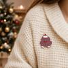 Christmas Cartoon Enamel Brooch, Santa Claus Snowman Reindeer Stocking Gift Box Badge Pin, Clothes Bag Decoration Accessories, Holiday Party Gift