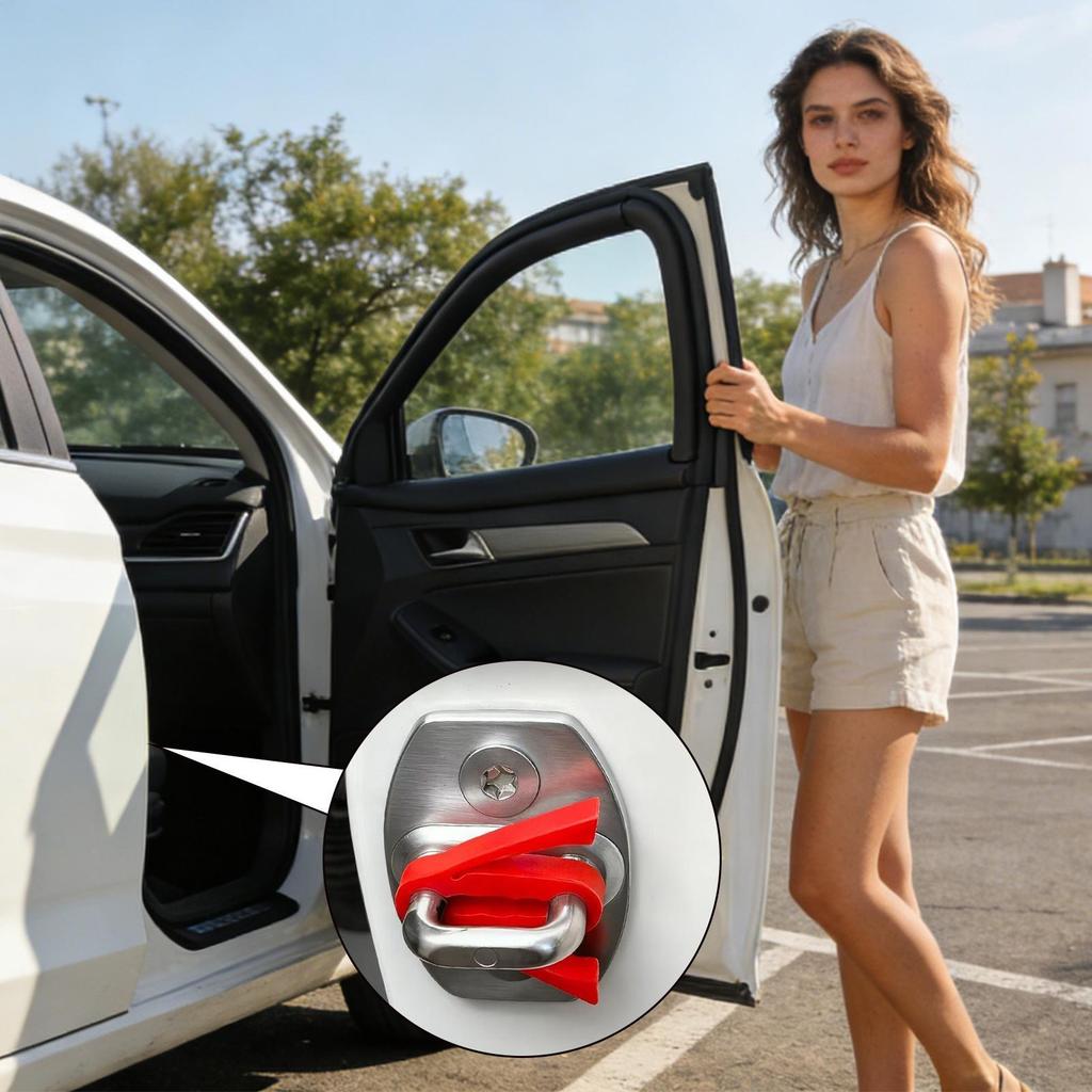 Silicone shock absorber pad 4Pcs/set Car Door Latch Covers Noise Reduction Car Silicone Door Latch Protective Cover
