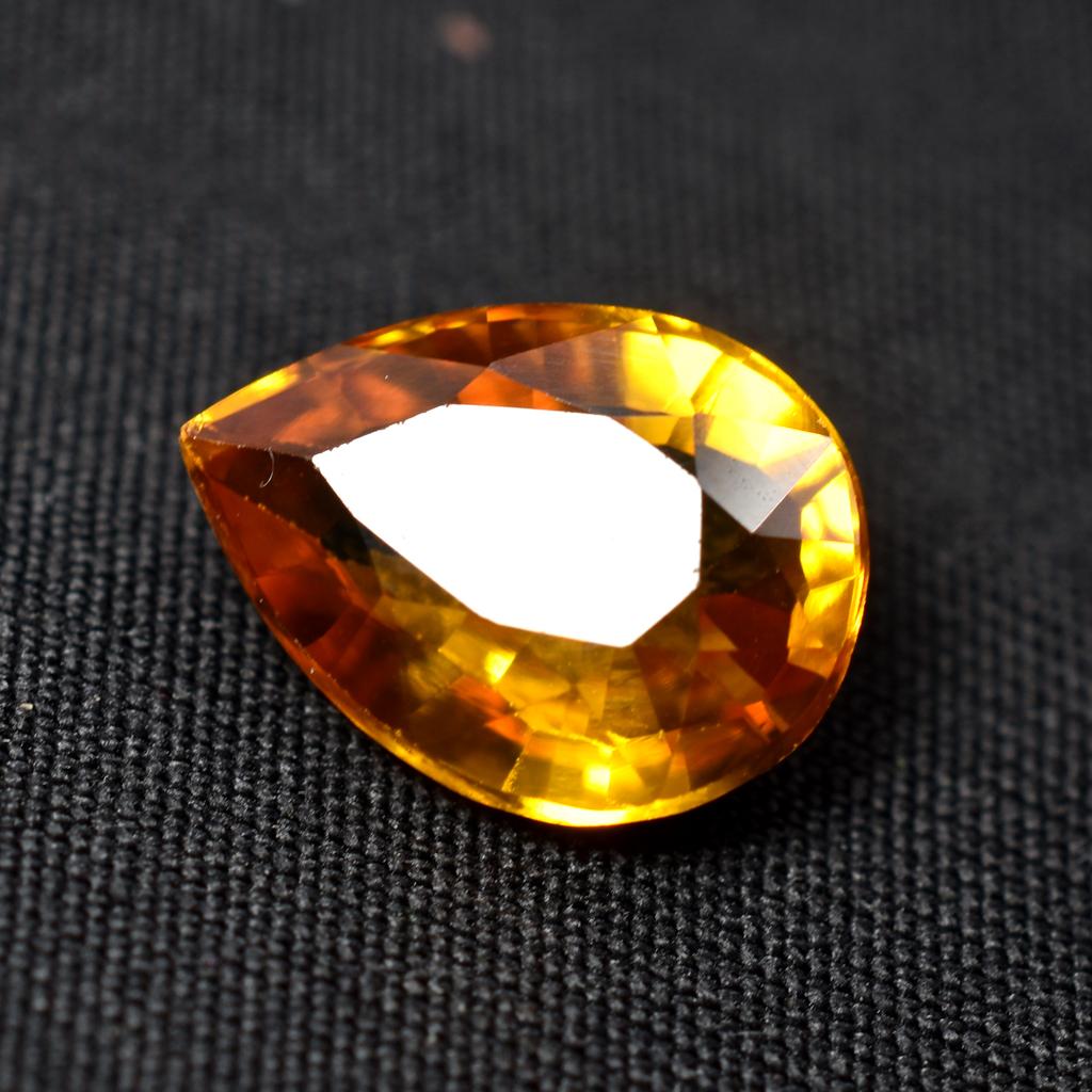 Most Expensive Orange Pear Cut 6.80 Ct Natural Sapphire Loose Gemstone CERTIFIED