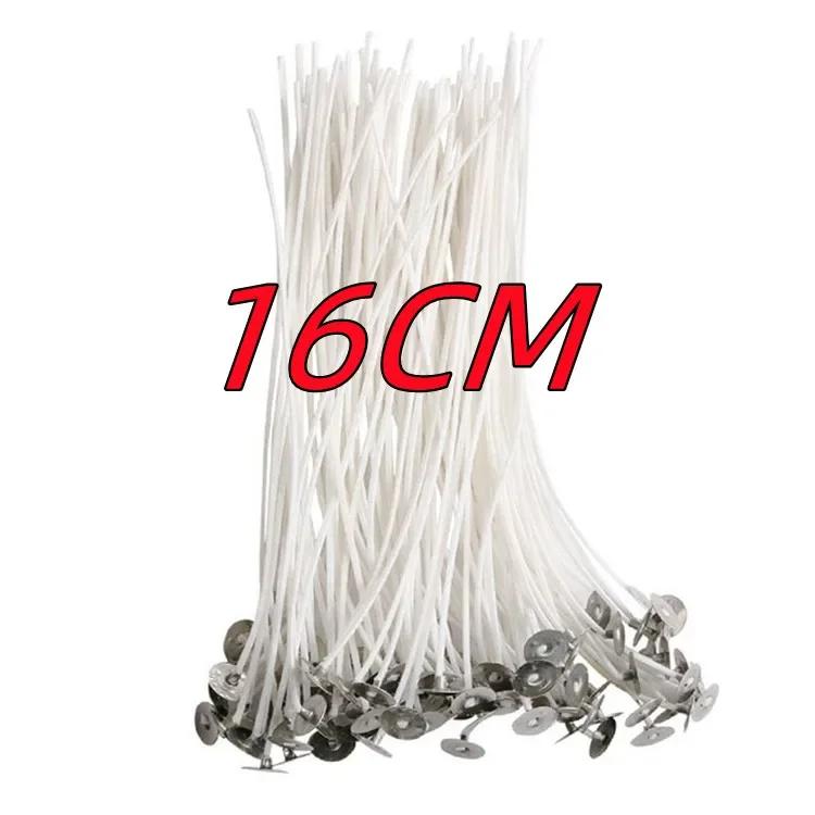 100 Pezzi Stoppini per Candele in Cotone Puro Senza Fumo Fai da Te Anima in Cera Anima in Cotone Intrecciata Linea di Cera per Lampade a Cherosene per Candele da Te Light Candele Galleggianti