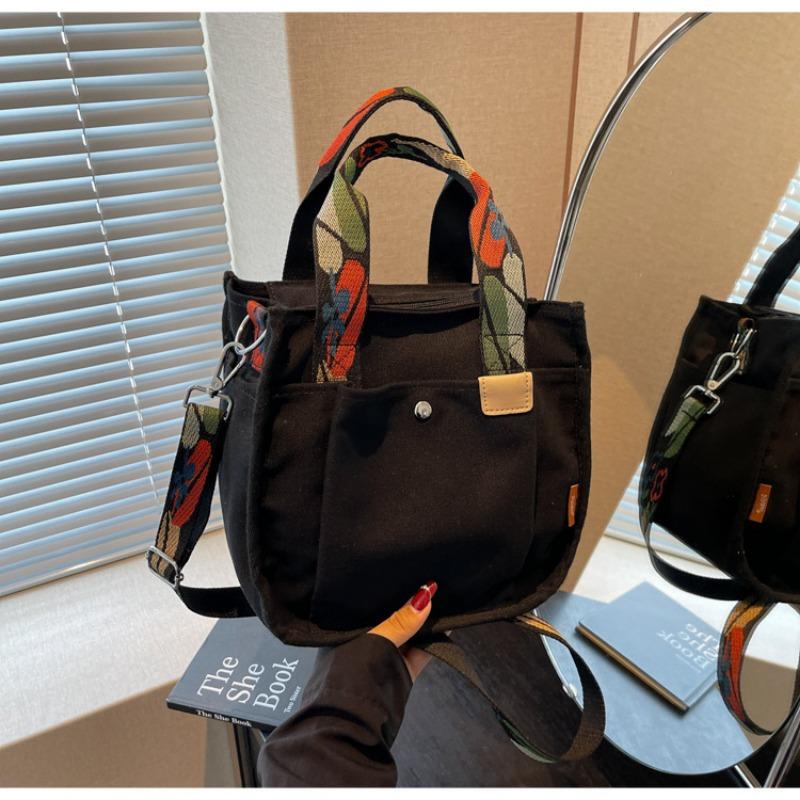 

Холщовая сумка тоут женская новая модная простая большая вместительная сумка на плечо студенческая сумка сумка-мессенджер чёрный