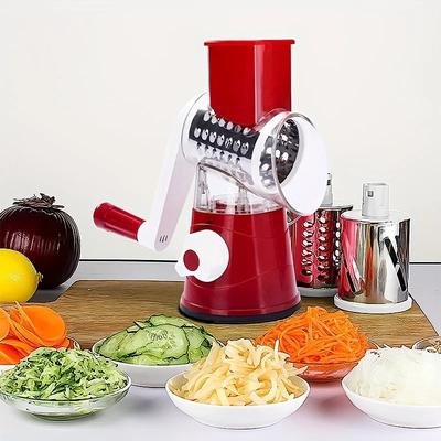 Rotary Cheese Grater Shredder Manual Vegetable Potato Slicer Carrot Grater Round Mandoline Slicer Veggie Chopper Kitchen Tools
