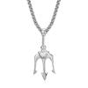 A trident pendant ancient Greek mythology necklace for women stainless steel jewelry gift