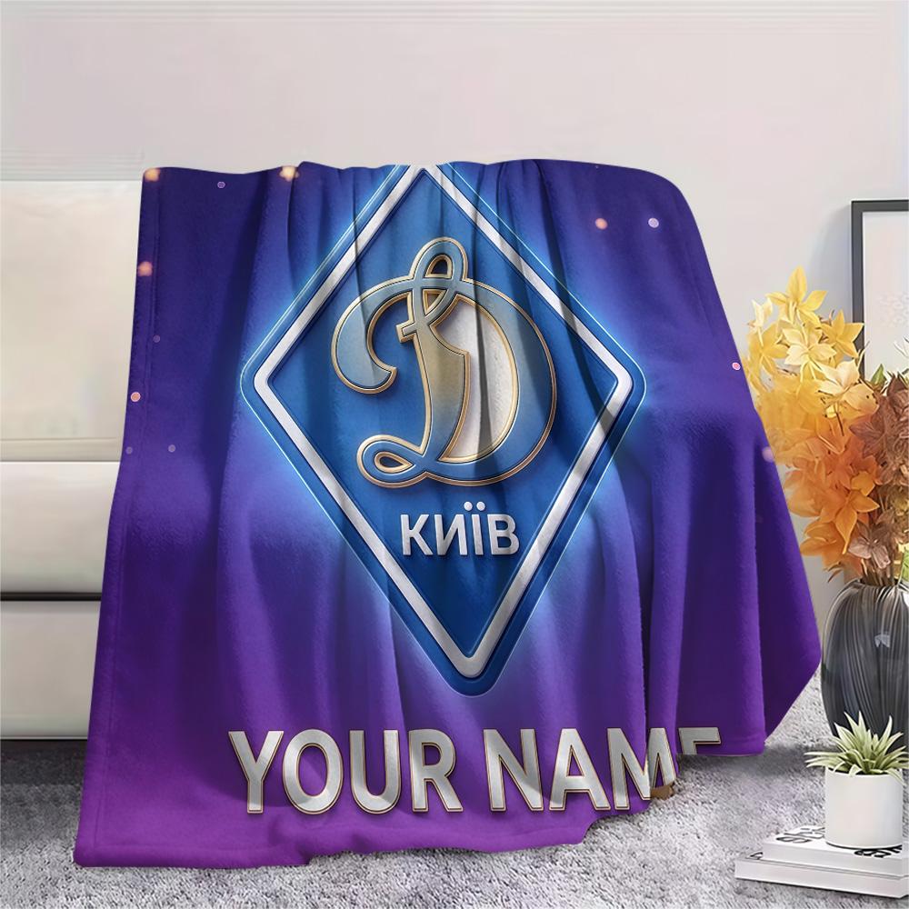 Custom Name Dynamo Kyiv Flannel Blanket, High Quality Comfortable for All Seasons, Home Decor, Warmth and Comfort