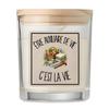 Bougie parfumée - PLANETEE - Être auxiliaire de vie c'est la vie - Vanille - Verre 8,5 cm - Couvercle bambou