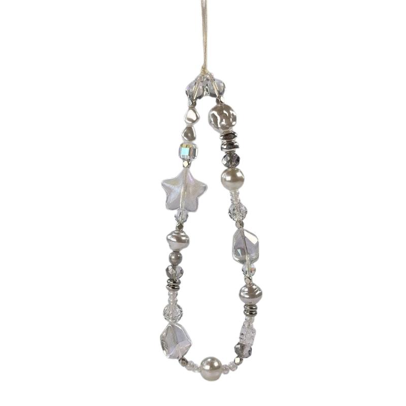 

Elegant Acrylic Beaded Keychain Pendant Mobile Phone Chain Straps Fashion Cellphone Rope Women Telephone Lanyard Jewelry 1