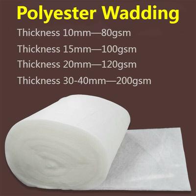 1Pc Clothing Quilts Padding Polyester Wadding Fabric Roll for Upholstery Quilting or Craft Stuffed Fluffy Cotton
