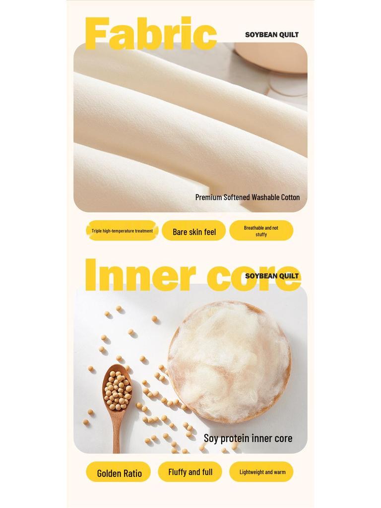 Class A Mother and Baby Soybean Fiber Quilt: Two-in-One Spring/Autumn Core & Winter Gift Quilt