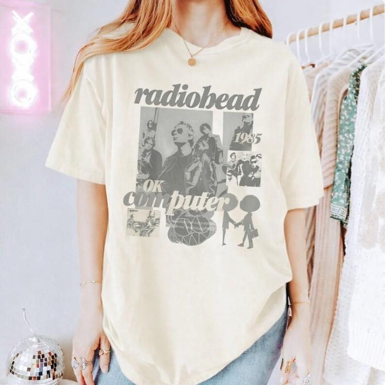 Radiohead OK Computer Vintage Graphic T-Shirt 90s Alternative AN67689 M