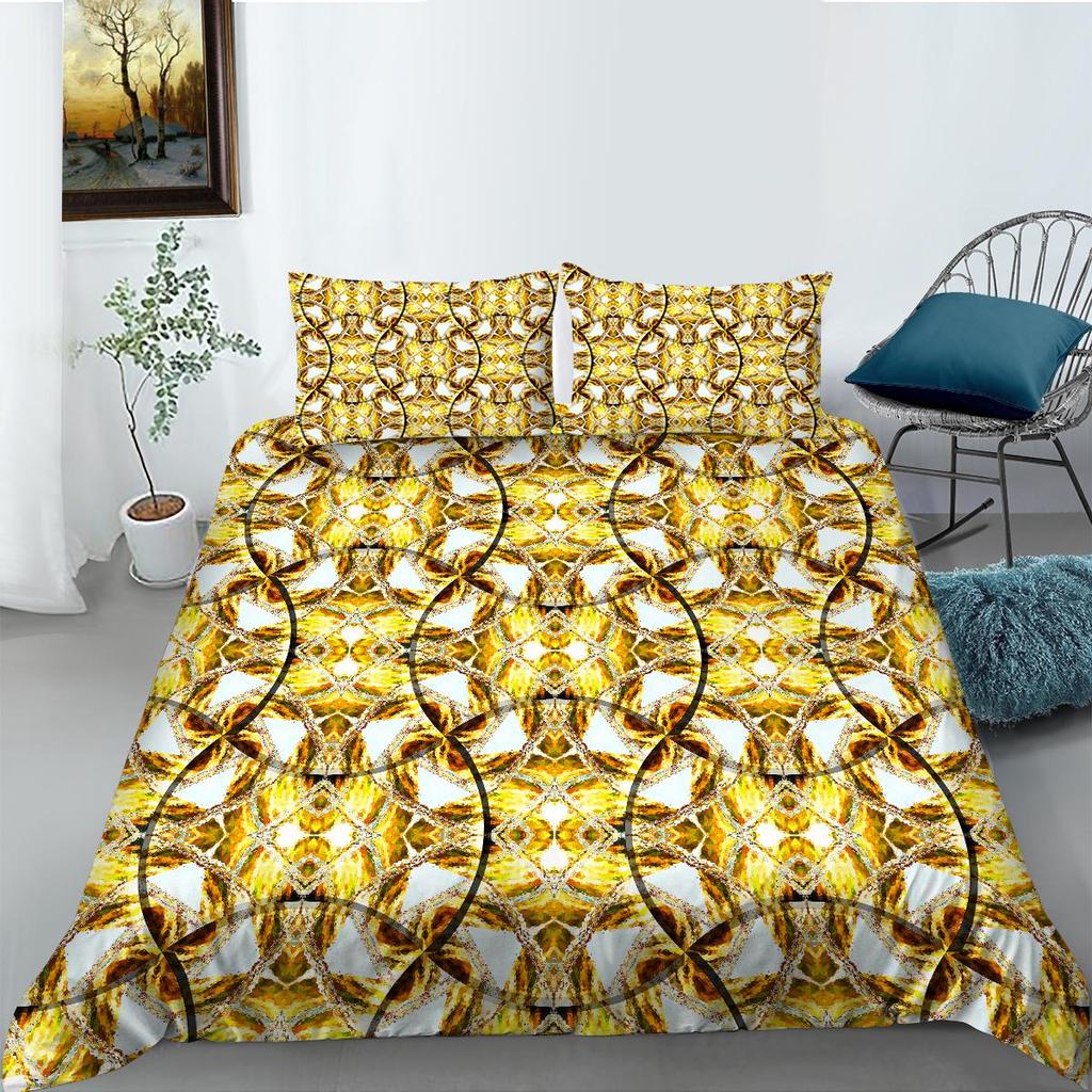 Lussuoso Set di Biancheria da Letto per la Casa Copripiumino Federa Letto Singolo/Matrimoniale Misura Completa Serie Lusso Set Biancheria da Letto con Cerniera Biancheria da Letto Morbida e Confortevole