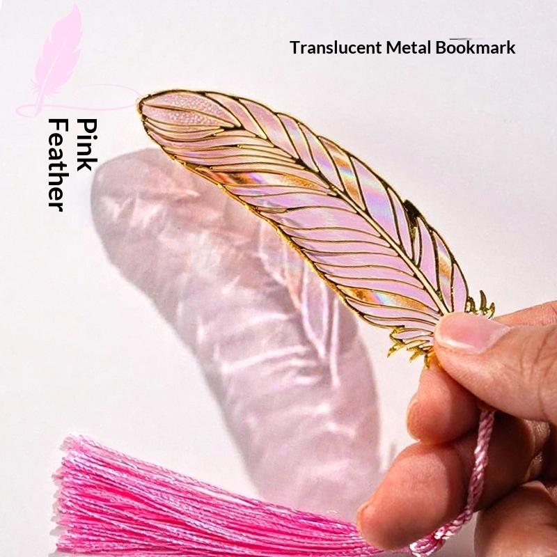 Retro Feather Metal Bookmark Book Accessories Marque Page Bookmark Separador Cute Stationery Marcapaginas Bookmarks