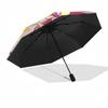 Erdbeer-Shortcake Automatisches Aufklapp-Regenschirm mit 8-Speichen-Eisenrahmen Perfekt für Fans, Reisende und den täglichen Gebrauch0104087a