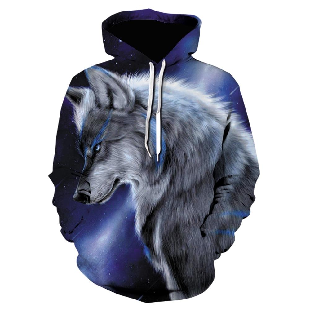 wolf head hoodie