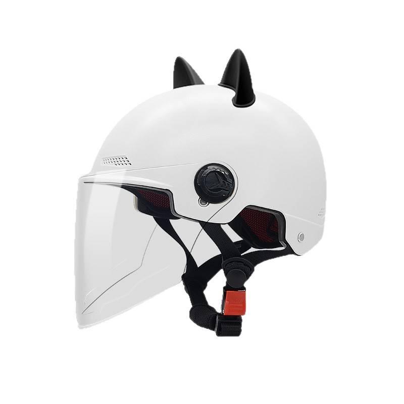 Certified Cat Ear Electric Bike Helmet for Men & Women: Sun Protection, All-Season Safety
