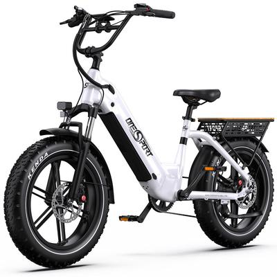 Rower Elektryczny All Terrain Onesport 20" Opony Fat 48V 18AH Ebike dla Dorosłych Silnik 500W Połączenie APP Shimano 7 Biegów Podwójny Hamulec Tarczowy OT08